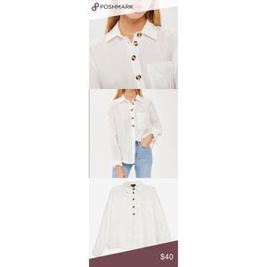 Topshop Pink Long Sleeve Button Down Blouse size 4